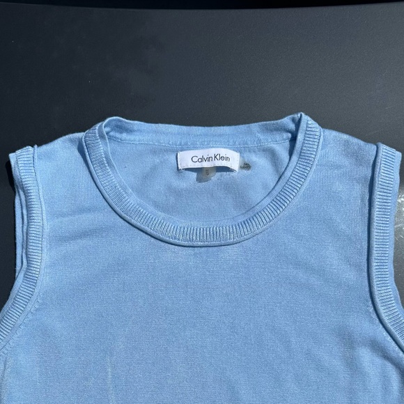 Calvin Klein Blue Sweater Vest Top - Picture 3 of 6